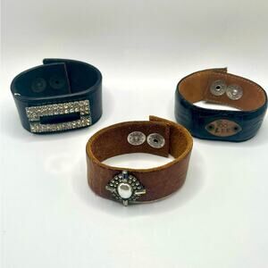 Tandy leather bracelets, set of 3